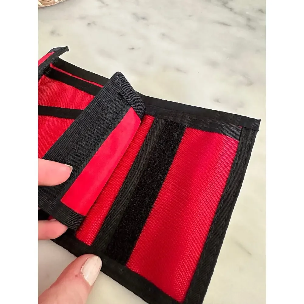 Vintage 1990s Red Miller Beer Velcro Wallet